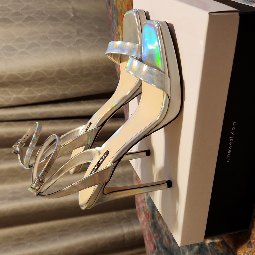 Nine West Zadies silver heels